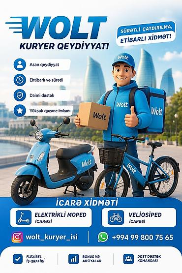 moto kuryer: Moto-kuryer tələb olunur, Gündəlik ödəniş, Təcrübəsiz — 1