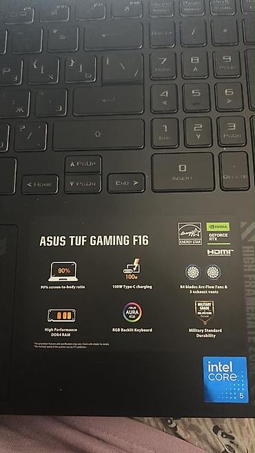 pop filter: ASUS TUF Gaming F16 (FX607V) İşlənməyib arginal başlıq qutusu ile bir — 3