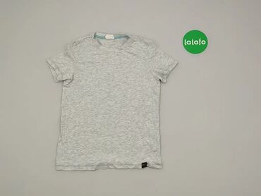 Koszulki: Koszula, 11 lat, wzrost - 146 cm., wzór - Jednolity kolor, kolor - Szary