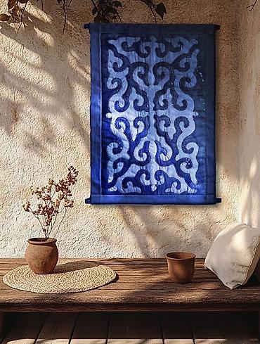 Панно: Объемные шелковые стеганные панно. старинный кыргызский орнамент — 10