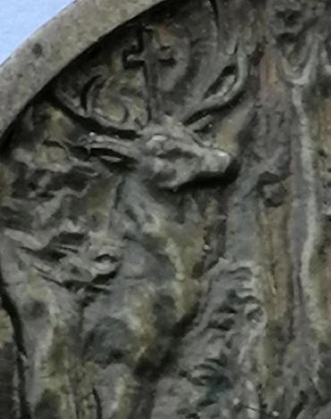 Značke, ordenje i medalje: Antikvitet St Hubert medalja Beč, mesing original traka 1900. Stara — 2