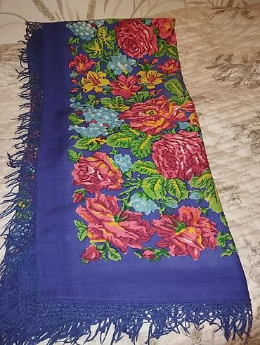 baş ortuyu: Rəngarəng çiçək naxışlı şal - Material: yüngül, yumşaq parça — 2