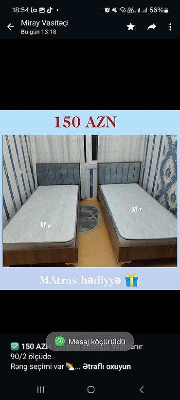 Sifarişlə mebel: ✅ *150 AZN* Çarpayı sifarişlə hazırlanır 90/2 ölçüde Rəng seçimi var — 3