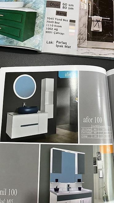 hamam skafi: Banyo mebel dəstləri – 100 sm modellər 1) Apel 100 (kod: 3190) - Alt — 9