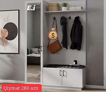Dolab-asılqanlar: Dəhliz dolabı funksional asılqan dəsti - Model: güzgülü dəhliz şkafı — 1