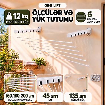 susilka: **Gimi Lift — Tavan və divar üçün paltar quruducusu** Gimi Lift — 3