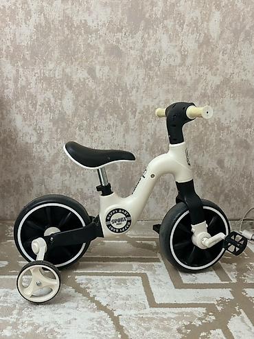 руль для велосипеда: Uşaq velosipedi – 2-si 1-də model - Rəng: ağ-qara - Pedallı ön təkər — 1