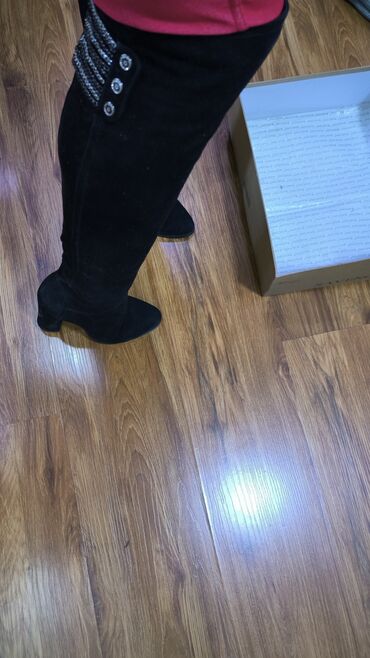 Сапоги: Сапоги, 36, Basconi, Б/у, цвет - Черный, Бесплатная доставка — 4