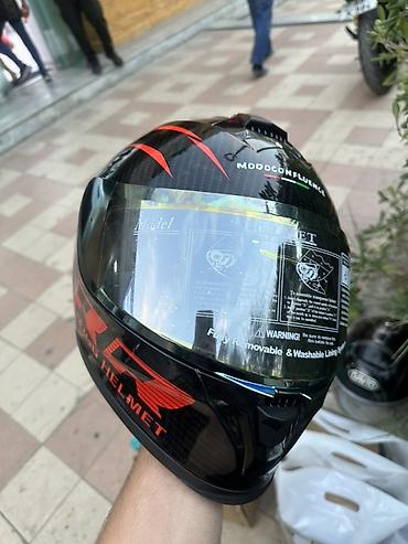 Moto geyim: MOTODONFLUENCE tam üzlü motosiklet dəbilqəsi - Korpus: karbon lif — 1
