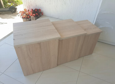 Stolovi: Trio stocic (tri stocica u jednom kada se razvuku). Moze da se uradi na lalafo.rs — 1 Stolovi: Trio stocic (tri stocica u jednom kada se razvuku). Moze da se uradi — 1