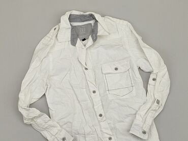 koszula odkryte ramiona: Shirt 10 years, condition - Very good, pattern - Monochromatic, color - White