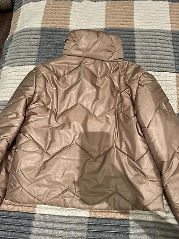 Верхняя одежда: Qadın qısa puffer gödəkçə - Rəng: şampan/şabalıdı-bej ton - Ölçü: XL — 4