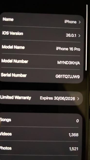 Apple iPhone: IPhone 16 Pro, Черный — 8