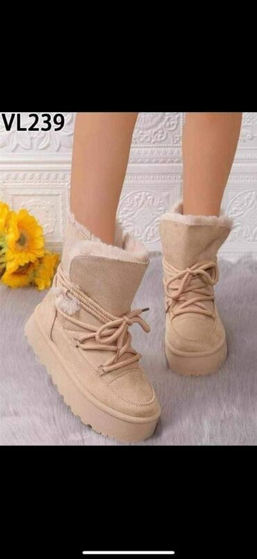 obuća ccc akcija: Ugg boots, color - Beige, 39