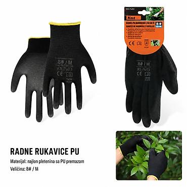 KMT Crna PU rukavice 8# (M) - Namena: radne rukavice za kućne