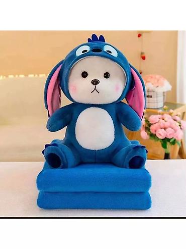 dilvin teddy: 🧸 Плюшевый мишка 2в1 с капюшоном и тёплым пледом | 50 см Идеальный — 3