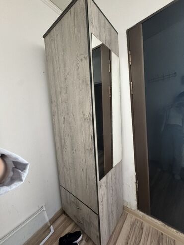 шкаф в прихожую с зеркалом: Шкаф-прихожая, Б/у, С зеркалом, ЛДСП