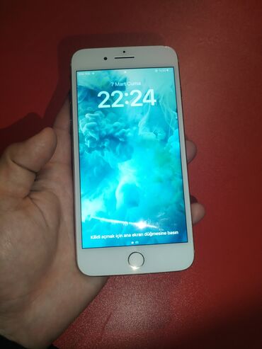 ipone 6s: IPhone 8 Plus, 64 GB, Matte Gold, Barmaq izi, Simsiz şarj