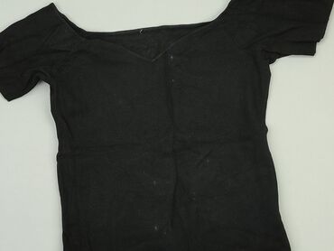 czarne bluzki krótki rękaw obcisła: Блуза жіноча, S, стан - Хороший
