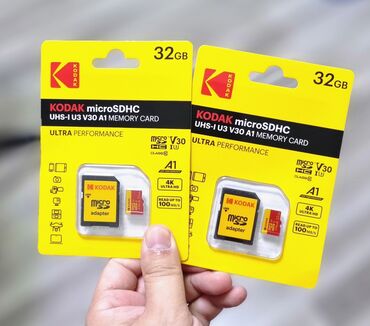 stativ fotoaparat: Kodak Ultra 32 Gb Yaddaş Kartı Uhs-3 Klass 10 4K çəkiliş üçün Sürət