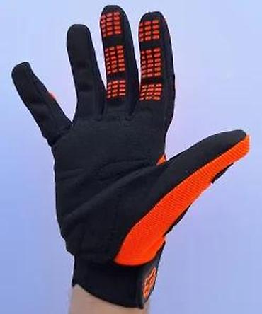 Oprema za bicikliste: FOX motocross/riderske rukavice – narandžasto/crne - Gornji deo od — 15