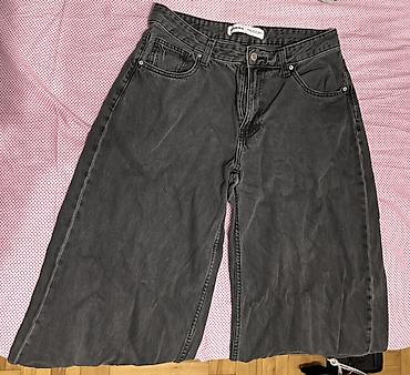 sako i sorc: Bershka široke farmerke – tamnosive crne - Model: wide leg, ravnog i — 5