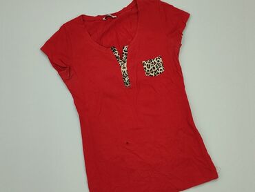 czerwone t shirty damskie: T-shirt, S, stan - Dobry