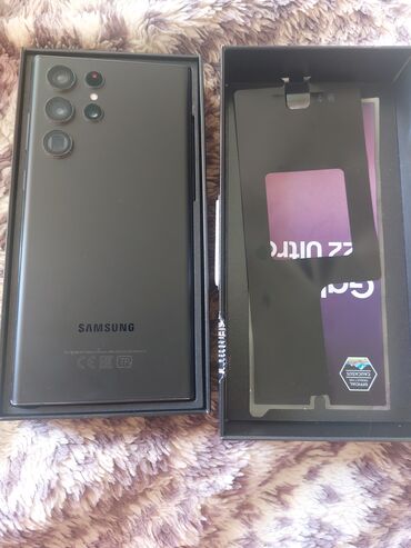 Samsung Galaxy S22 Ultra, 256 GB, rəng - Qara, Barmaq izi, Simsiz şarj, İki sim kartlı