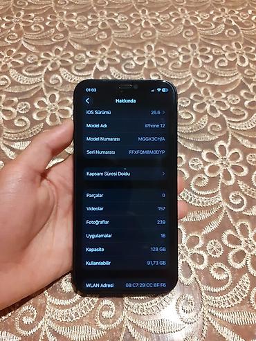 Apple iPhone: IPhone 12, 128 GB, Qara, Face ID — 7