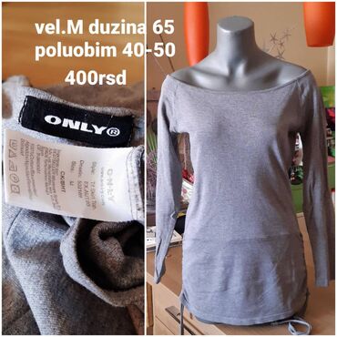 Majice dugačkih rukava: M (EU 38), Jednobojni, Vez, Sa ilustracijom — 18