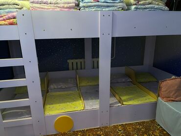 225 объявлений | lalafo.kg: Кровать для детского сада. На 10 человек. Очень удобная, занимает мало