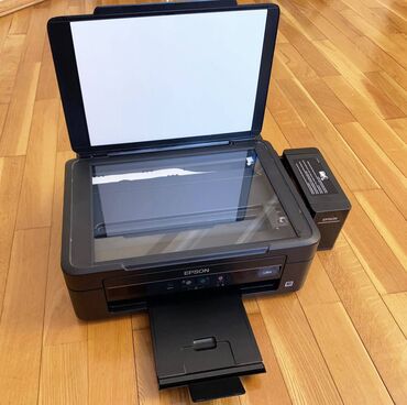 rengli printer satilir: EPSON L364 model rengli printer. 3 funksiyasi da var (kopya - print -