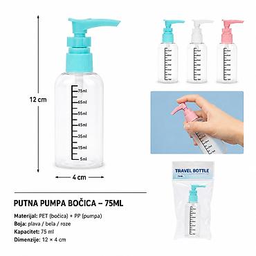 KMT Providna uzorak dozator za losion – stepeni staklena čaša, 75 ml