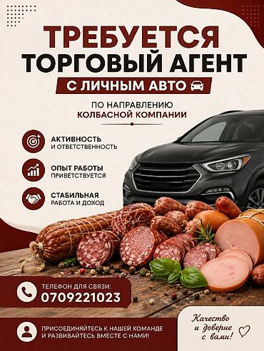 мясной отдел: Вакансия: торговый агент с личным автомобилем (направление колбасной — 1