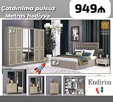 mebel kreditle: Yataq otağı dəsti – Gold Mobilya - Qiymət: 949 ₼ - Çatdırılma pulsuz — 1