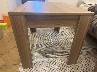 qonaq otağı masa: Mebel: Taxta fakturalı masa - Material: ağac teksturalı LDF/laminat — 4