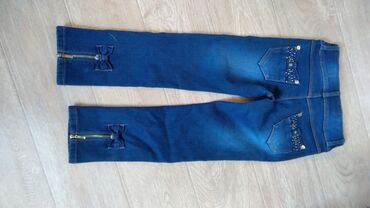 детские джинсы на 12 мес: Джинсы и брюки, цвет - Синий, Новый