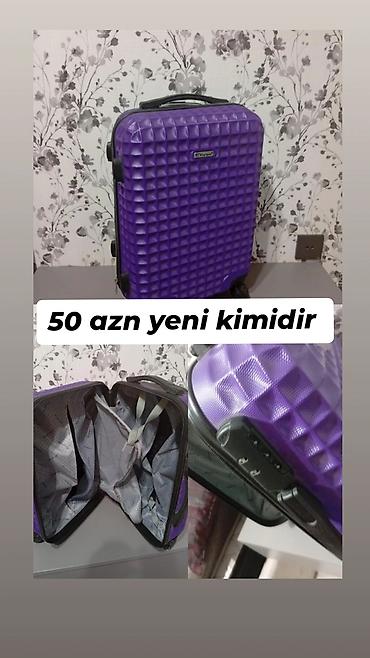 İdman və istirahət: Bənövşəyi sərt korpuslu əl çamadanı - Material: sərt plastik — 1