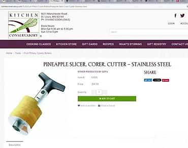 Ostala kuhinjska oprema: Secka i vadilica za ananas – nerđajući čelik - Praktičan kuhinjski — 3