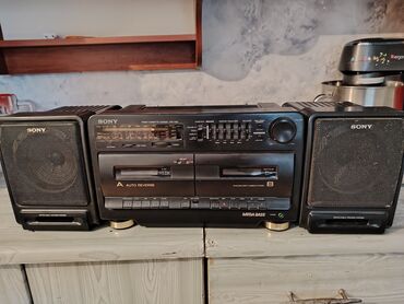 komputer ucun mikrofon: Sony radio-kaset mərkəzi – model CFS‑765S aux və mikrafon gedir yaxşı