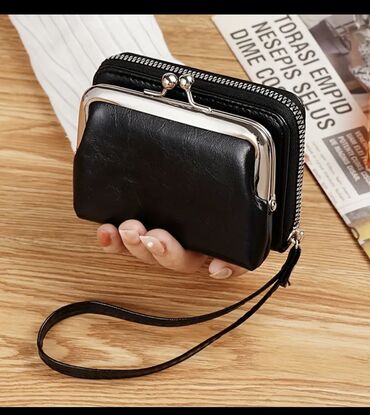 Portmone, pulqabıları: Qadınlar üçün mini-vintaj kilidli retro üslublu cüzdan və kart/pul — 2