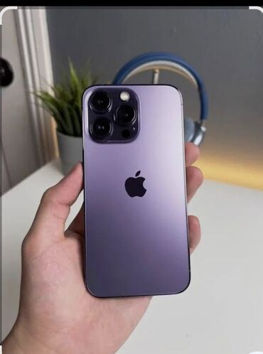 телефоны кредит: IPhone 14 Pro Max, Б/у, 256 ГБ, Deep Purple, Чехол, Кабель, Коробка, 87 %