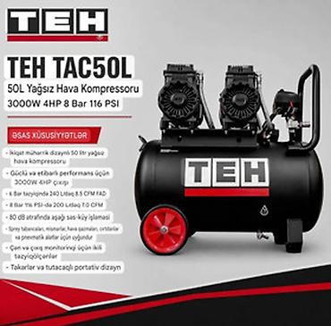 tabanca kley: Elan başlığı: Hava kompressoru TEH TAC50L UM-S987 3000W Elan mətni — 1