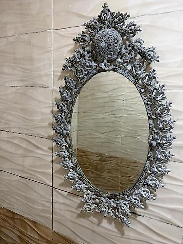 Güzgü Divar üçün, Oval, Dekorativ, Naxışlı lalafo.az -da Güzgü Divar üçün, Oval, Dekorativ, Naxışlı