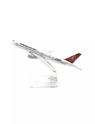 кукушка часы: Модель самолёта Turkish Airlines на подставке — 1