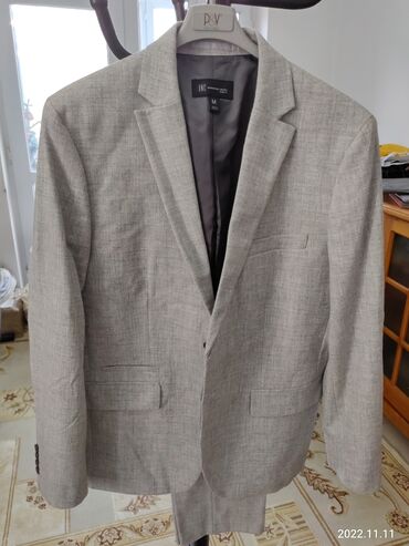 пальто шерсть: Костюм M (EU 38), цвет - Серый