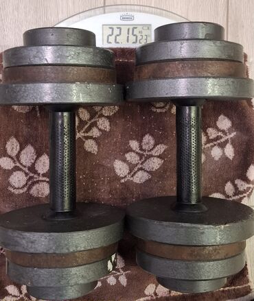 Гантели: Регулируемые разборные гантели (пара) - Материал дисков: сталь/чугун — 7