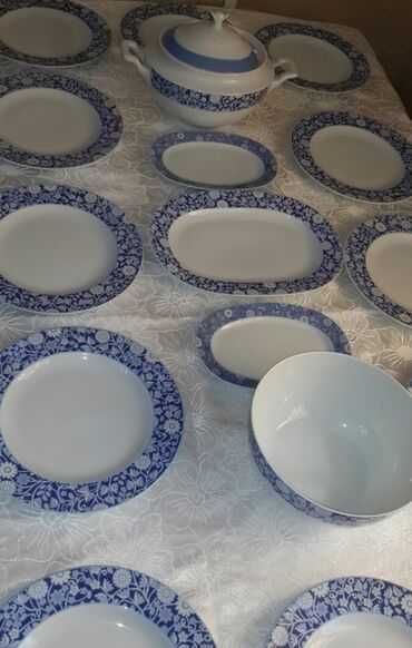 Nahar dəstləri və servizlər: Nahar dəsti, rəng - Ağ, Farfor, 12 nəfərlik, Türkiyə — 8