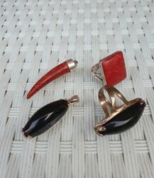 yaqut qaşlı üzük: В комплекте: Кольцо, Кулон, Серебро