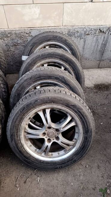 колесо на фит: Дөңгөлөктөр монтажда 215 / 60 / R 17, Кыш, Колдонулган, Комплект, Жеңил унаалар, Куйма, тешиктери - 5